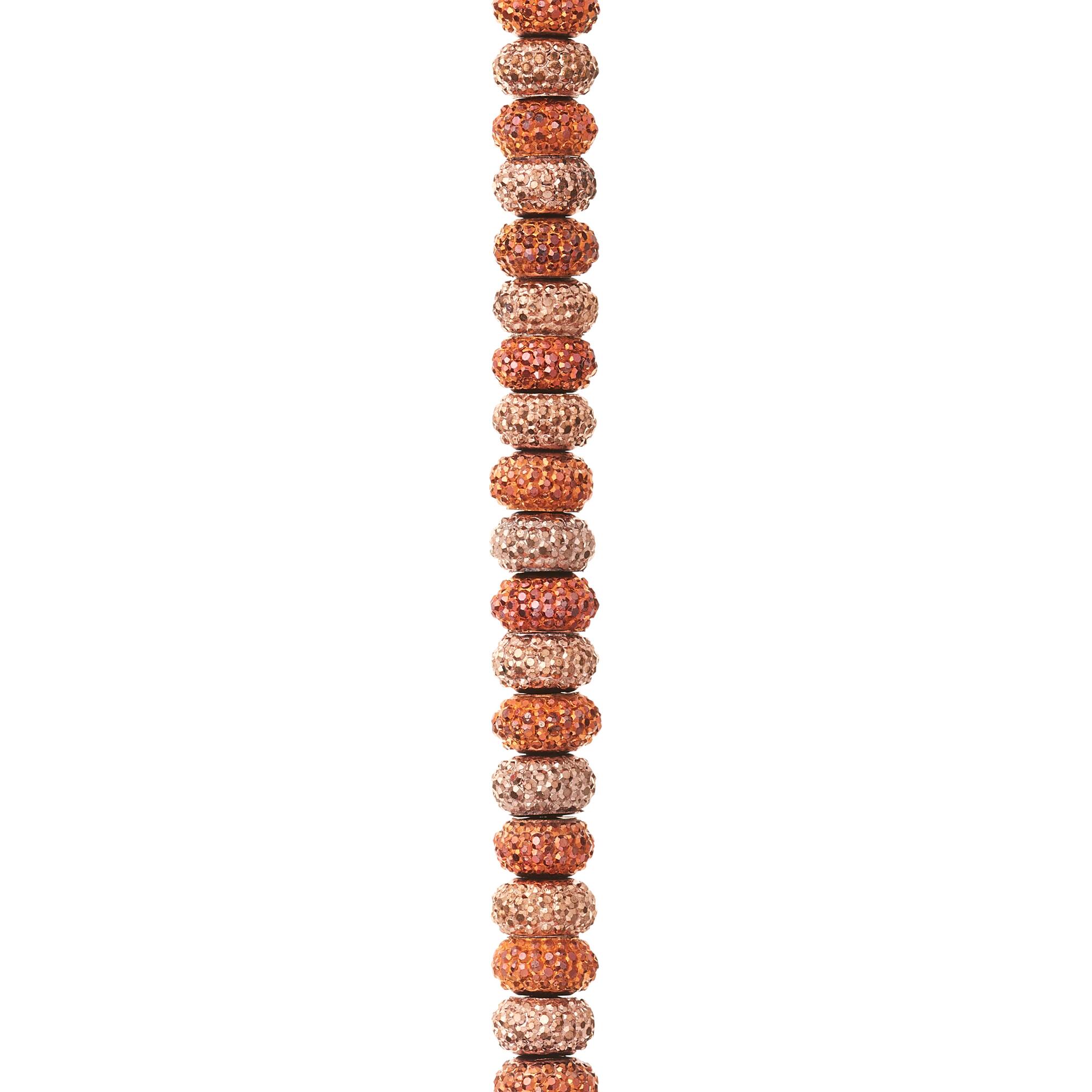 Amber Acrylic Rondel Beads, 9mm by Bead Landing™